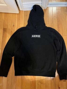 Aeropostale black logo hoodie